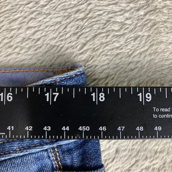 Gap 1969 Real Straight Jeans Womens 31/12r Medium Wash Blue Denim Stretch 34x32 - Picture 8 of 15